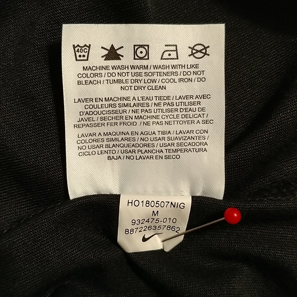 Nike Dri-fit black golf tee Men's Sz M - Picture 5 of 5